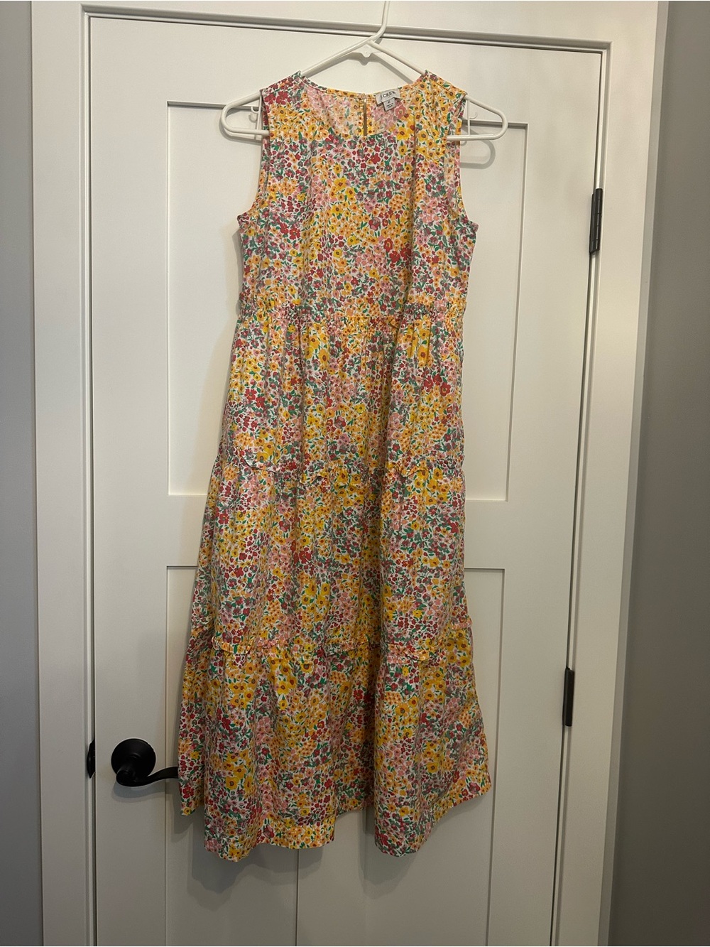 J. Crew Mixed Floral tiered dress